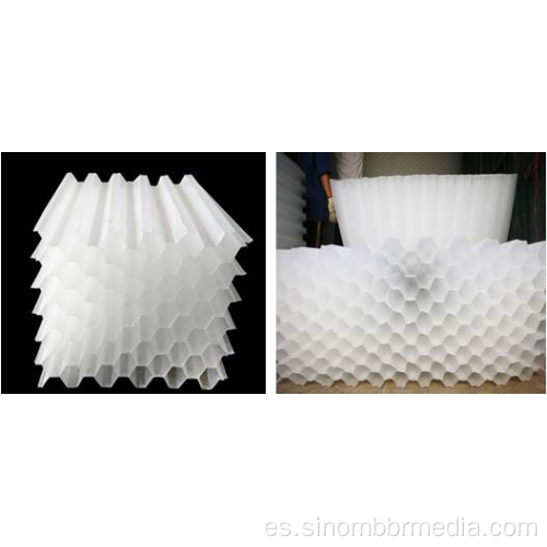 PP Plastic Hexagonal HoneyCom Tube Setler Embalaje